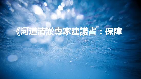 《河道清淤專家建議書：保障民生，防范水患》